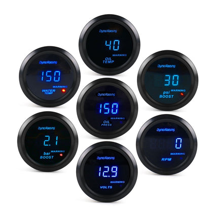 Car Modified 12V Universal 52mm Blue Light Digital Display Meter, Style:Tachometer - In Car by buy2fix | Online Shopping UK | buy2fix