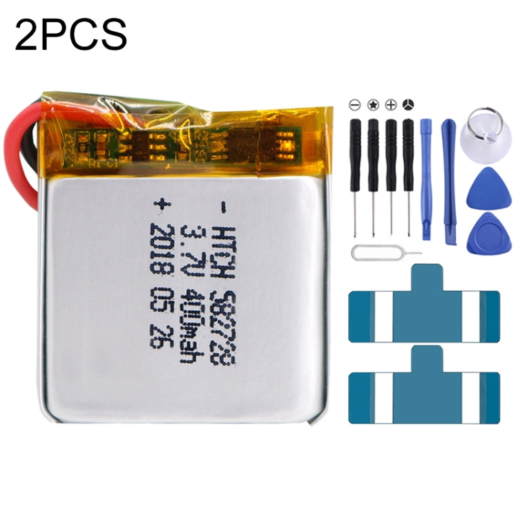 2pcs 582728 400mAh Li-Polymer Battery Replacement - Others by buy2fix | Online Shopping UK | buy2fix