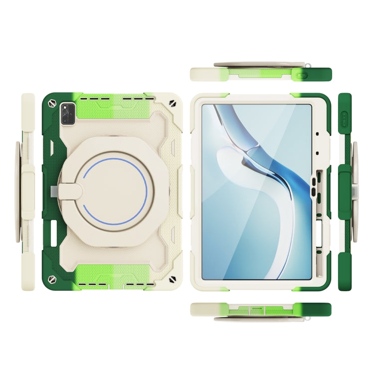 For Huawei MatePad Pro 12.6 2021 Armor Contrast Color Silicone + PC Tablet Case(Colorful Green) - For Huawei by buy2fix | Online Shopping UK | buy2fix
