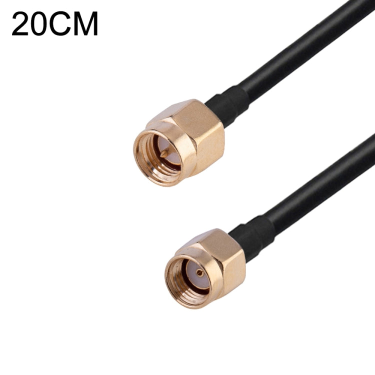 RP-SMA Male to SMA Male RG174 RF Coaxial Adapter Cable, Length: 20cm - Connectors by buy2fix | Online Shopping UK | buy2fix