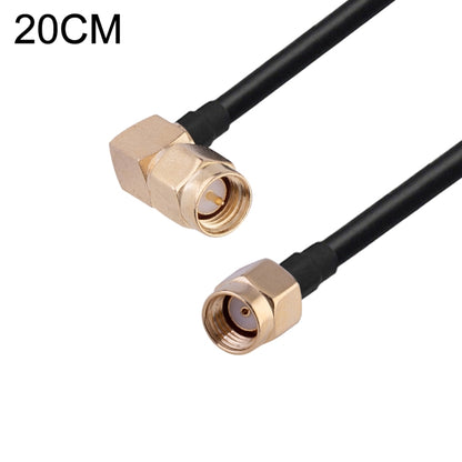 SMA Male Elbow to PR-SMA Male RG174 RF Coaxial Adapter Cable, Length: 20cm - Connectors by buy2fix | Online Shopping UK | buy2fix