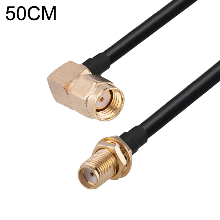 PR-SMA Male Elbow to SMA Female RG174 RF Coaxial Adapter Cable, Length: 50cm - Connectors by buy2fix | Online Shopping UK | buy2fix