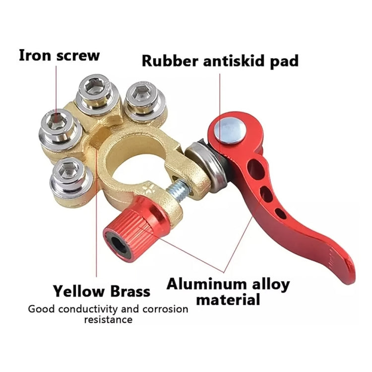 1 Pair Car Battery Terminals Quick Disconnect Cables Connectors, with L Wrench + Terminal - In Car by buy2fix | Online Shopping UK | buy2fix