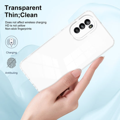 For Motorola Moto G52 3 in 1 Clear TPU Color PC Frame Phone Case(White) - Mobile Accessories by buy2fix | Online Shopping UK | buy2fix