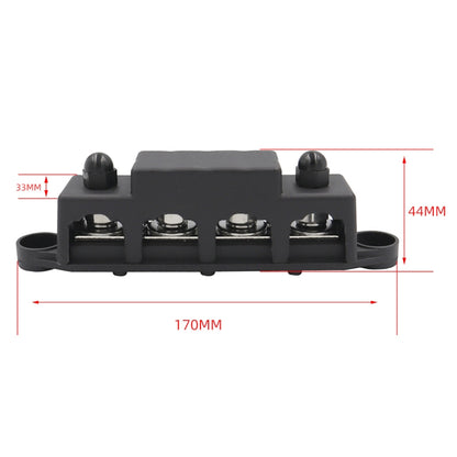 Red M8 Stud RV Ship High Current Power Distribution Terminal Block with Accessories - In Car by buy2fix | Online Shopping UK | buy2fix