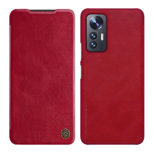 For Xiaomi 12 Lite NILLKIN QIN Series Crazy Horse Texture Leather Phone Case(Red) - Xiaomi Cases by NILLKIN | Online Shopping UK | buy2fix