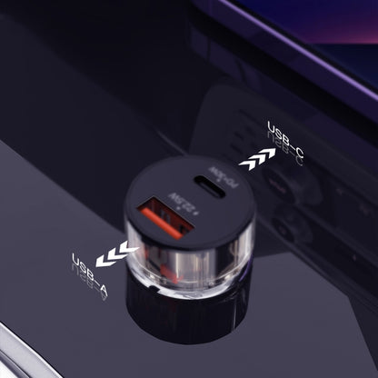 TOTU DCCPD-015 Ming Series 30W USB + Type-C Fast Charging Car Charger(Black) - In Car by TOTUDESIGN | Online Shopping UK | buy2fix