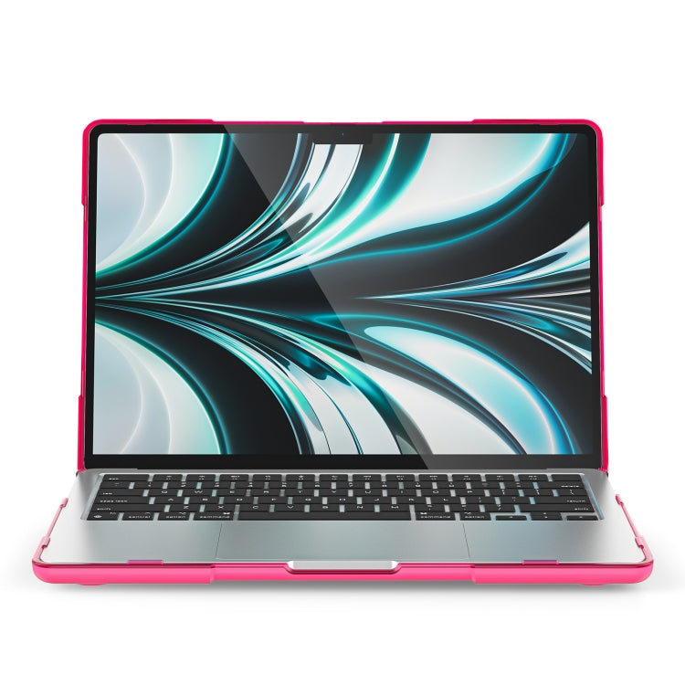 For MacBook Air 13.6 inch A2681 2022 TPU + PC Two-color Anti-fall Laptop Protective Case(Rose Red) - MacBook Air Cases by buy2fix | Online Shopping UK | buy2fix