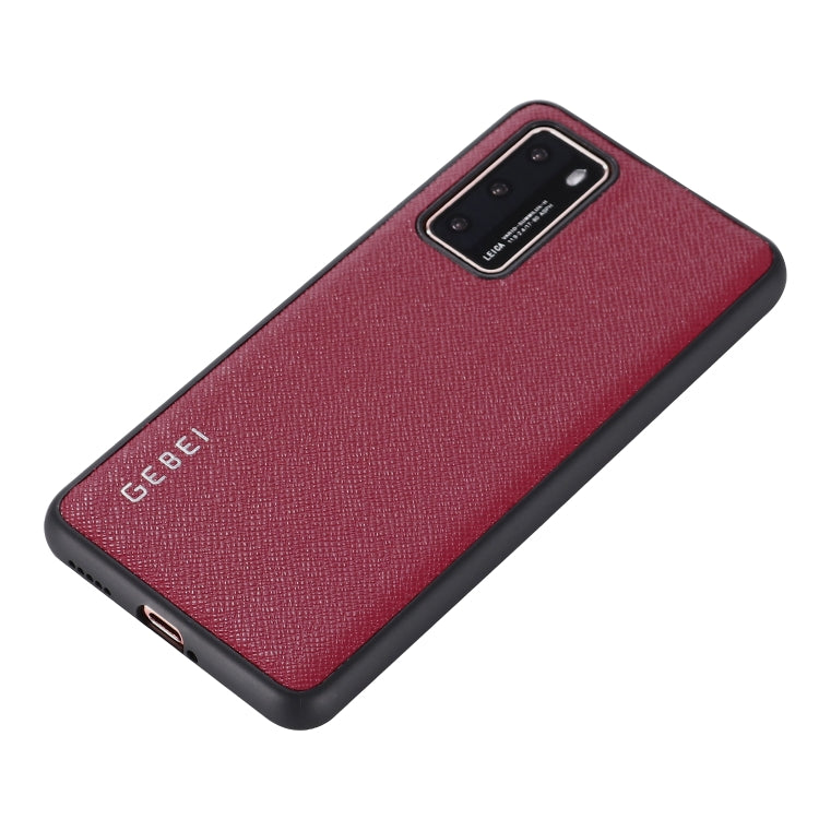 For Huawei P40 Pro GEBEI Full-coverage Shockproof Leather Protective Case(Red) - Huawei Cases by GEBEI | Online Shopping UK | buy2fix