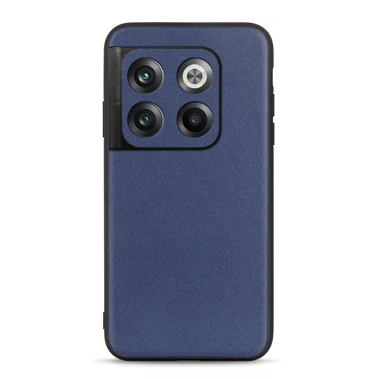 For OnePlus Ace Pro / 10T Lambskin Texture Genuine Leather Phone Case(Blue) - Mobile Accessories by buy2fix | Online Shopping UK | buy2fix