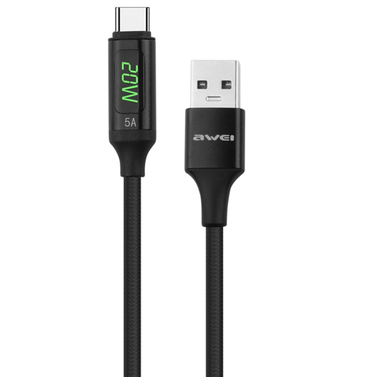 awei CL-123T 1m USB to USB-C / Type-C Digital Display Data Fast Charging Cable - USB-C & Type-C Cable by awei | Online Shopping UK | buy2fix