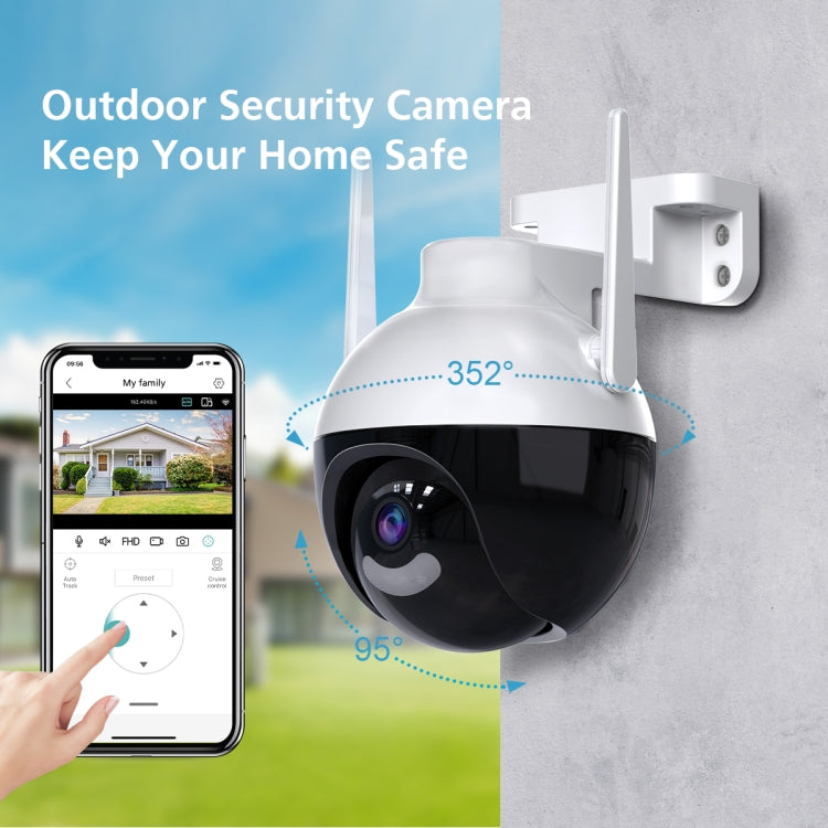 QX62 4MP HD Wireless WiFi Smart Surveillance Camera, Specification:UK Plug - Security by buy2fix | Online Shopping UK | buy2fix