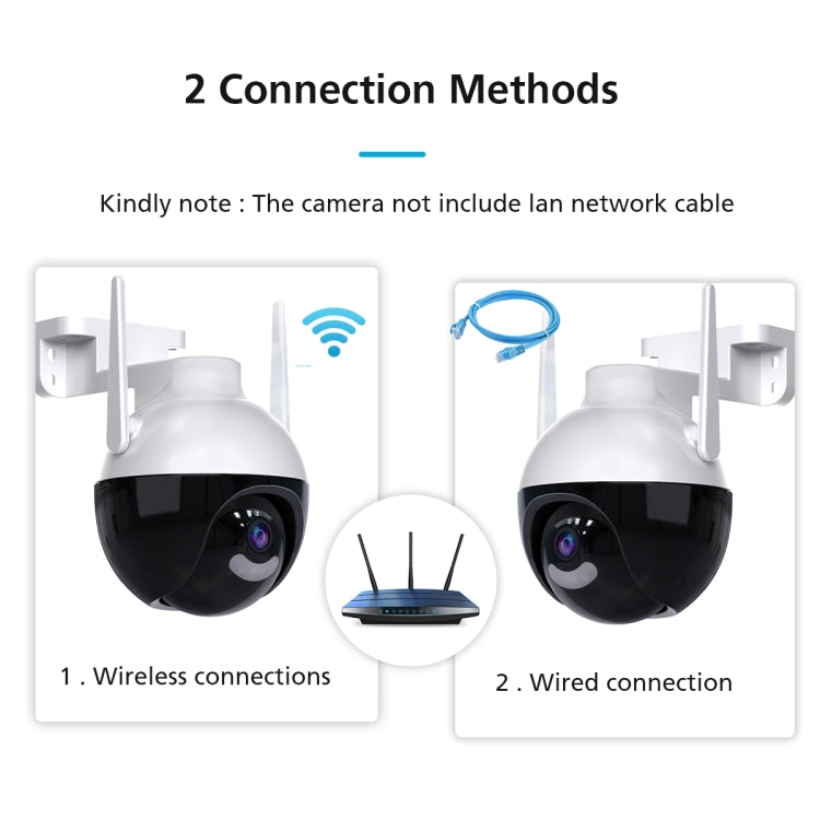 QX62 4MP HD Wireless WiFi Smart Surveillance Camera, Specification:UK Plug - Security by buy2fix | Online Shopping UK | buy2fix