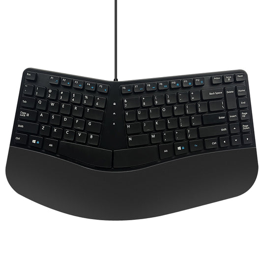 390B 87-key Ergonomic Split Wired Keyboard - Wired Keyboard by buy2fix | Online Shopping UK | buy2fix