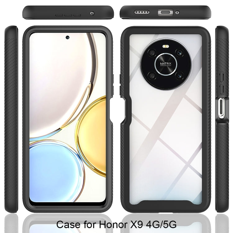 For Honor X9 4G / 5G / Magic 4 Lite Starry Sky Solid Color Shockproof TPU Clear PC Phone Case(Black) - Mobile Accessories by buy2fix | Online Shopping UK | buy2fix