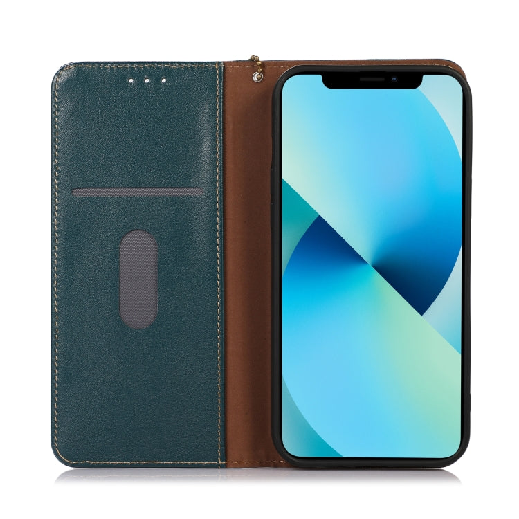 For Samsung Galaxy S23 Ultra 5G KHAZNEH Nappa Top Layer Cowhide Leather Phone Case(Green) - Galaxy S23 Ultra 5G Cases by buy2fix | Online Shopping UK | buy2fix