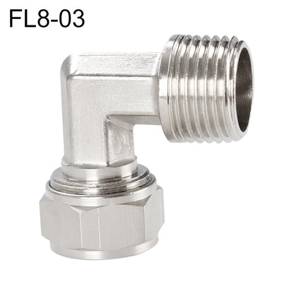 FL8-03 LAIZE Nickel Plated Copper Trachea Quick Fitting Twist Elbow Lock Female Connector -  by LAIZE | Online Shopping UK | buy2fix