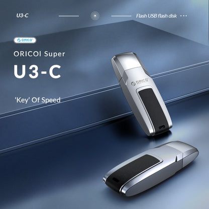 ORICO USB Flash Drive, Read: 100MB/s, Write: 50MB/s, Memory:64GB, Port:USB-A(Silver) - USB Flash Drives by ORICO | Online Shopping UK | buy2fix