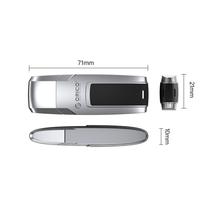 ORICO USB Flash Drive, Read: 260MB/s, Write: 70MB/s, Memory:256GB, Port:Type-C(Silver) - USB Flash Drives by ORICO | Online Shopping UK | buy2fix