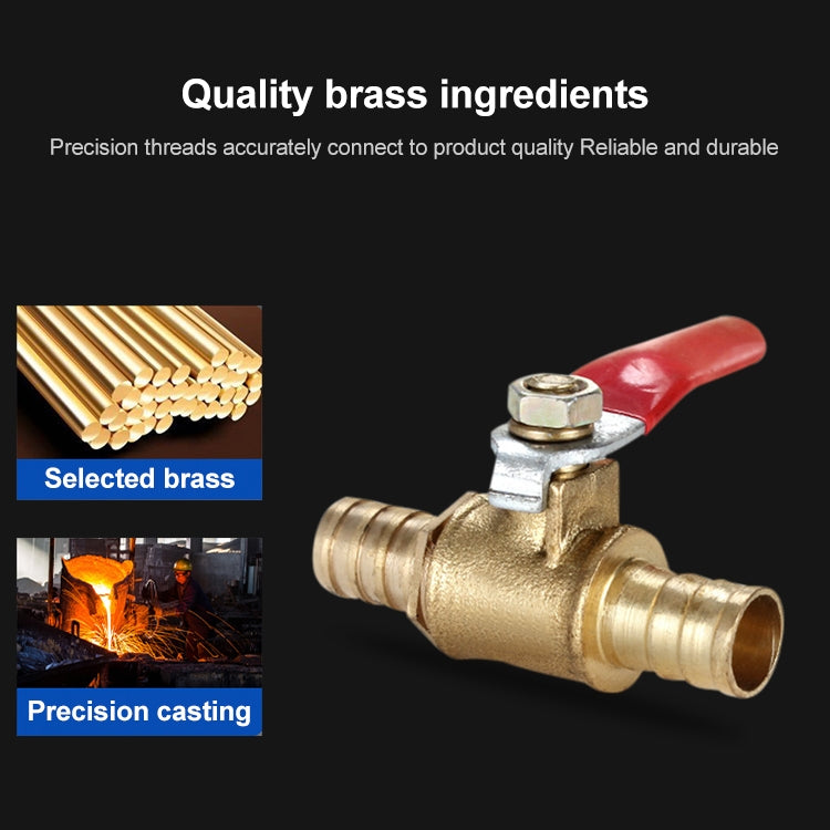 LAIZE Pneumatic Hose Barb Brass Shutoff Ball Valve, Specification:6mm - Valve Series by LAIZE | Online Shopping UK | buy2fix