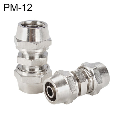 PM-12 LAIZE Nickel Plated Copper Straight Pneumatic Quick Connector -  by LAIZE | Online Shopping UK | buy2fix