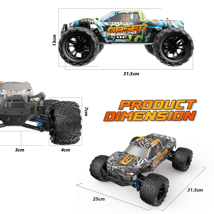 9000E 1:14 Full Scale Remote Control 4WD High Speed Car(Graffiti Blue) - RC Cars by buy2fix | Online Shopping UK | buy2fix