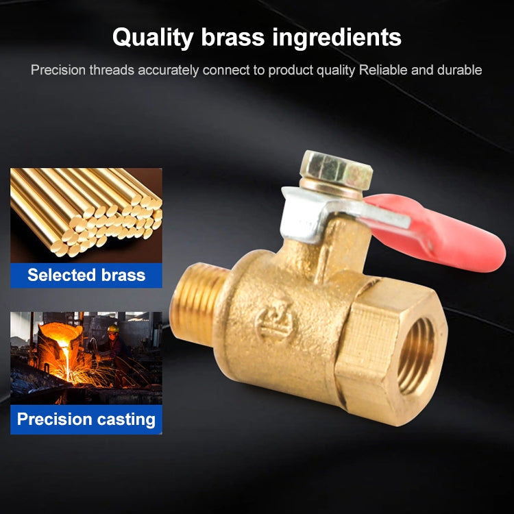 LAIZE Pneumatic Hose Connector Copper Ball Valve, Specification:Inside 3-Barb 8mm -  by LAIZE | Online Shopping UK | buy2fix