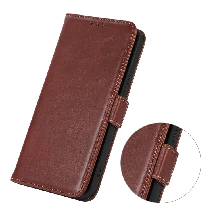 For Sony Xperia 5 IV Crazy Horse Top Layer Cowhide Leather Phone Case(Brown) - Sony Cases by buy2fix | Online Shopping UK | buy2fix