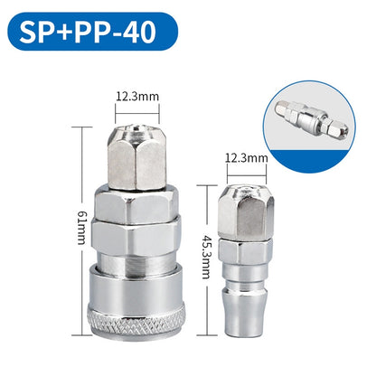 LAIZE SP+PP-40 10pcs C-type Self-lock Air Tube Pneumatic Quick Fitting Connector -  by LAIZE | Online Shopping UK | buy2fix