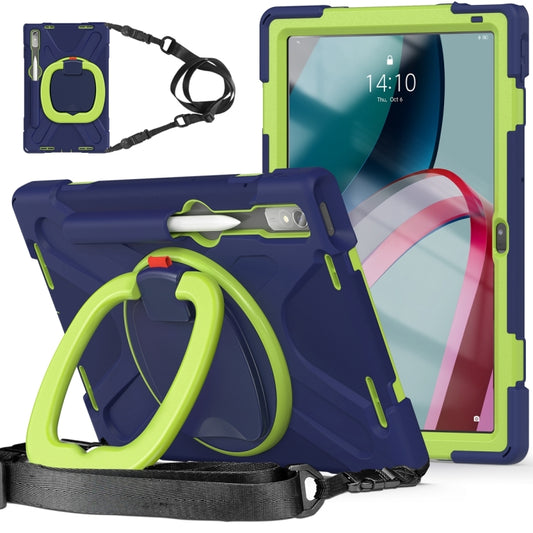 For Lenovo Pad Pro 2022 11.2 inch Silicone + PC Protective Tablet Case(Navy Blue Lime) - For Lenovo by buy2fix | Online Shopping UK | buy2fix