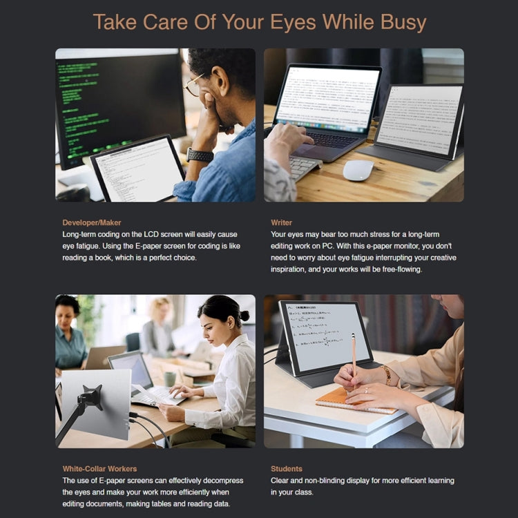 Waveshare 9.7 inch E-Paper Monitor External E-Paper Screen for MAC / Windows PC(US Plug) - Consumer Electronics by WAVESHARE | Online Shopping UK | buy2fix