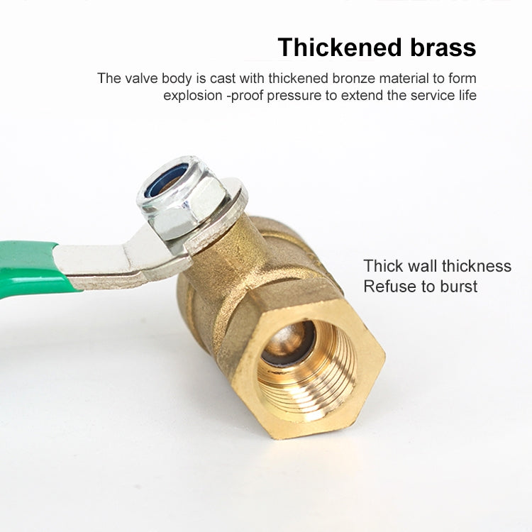 LAIZE Pneumatic Hose Connector Thickened Brass Ball Valve, Size:Inside and Outside 2 Point 3/8 inch -  by LAIZE | Online Shopping UK | buy2fix