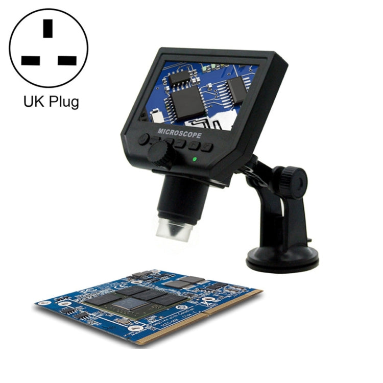 G600 600X 3.6MP 4.3 inch HD LCD Display Portable Digital Microscope, Plug:UK Plug - Consumer Electronics by buy2fix | Online Shopping UK | buy2fix
