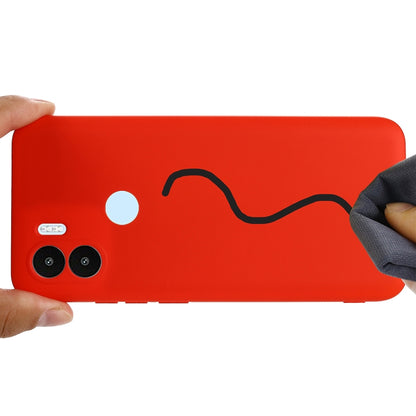 For Xiaomi Redmi A1+ / A2+ / Poco C50 Solid Color Liquid Silicone Shockproof Full Coverage Phone Case(Red) - Xiaomi Cases by buy2fix | Online Shopping UK | buy2fix