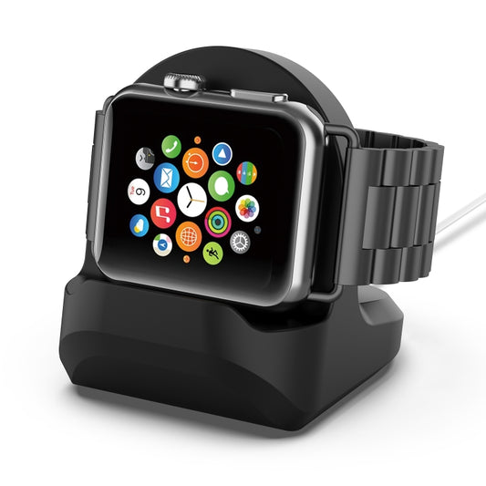 For Apple Watch Smart Watch Silicone Charging Stand Without Charger(Black) - Smart Wear by buy2fix | Online Shopping UK | buy2fix