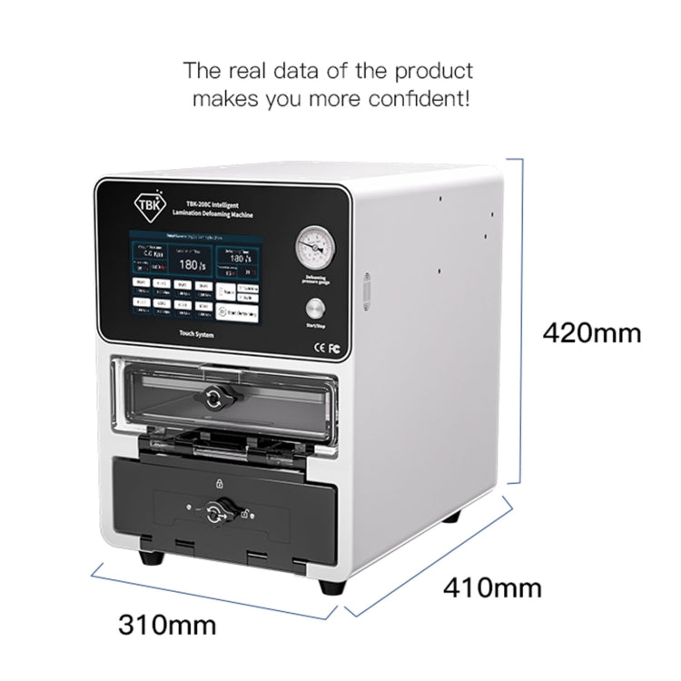 TBK208C 15-inch Curved Screen Laminating and Defoaming Machine, Plug:UK Plug - Repair & Spare Parts by TBK | Online Shopping UK | buy2fix