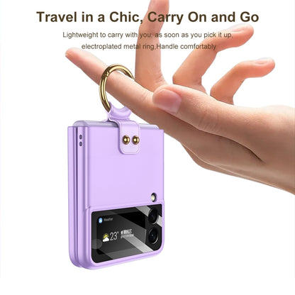 For Samsung Galaxy Z Flip3 5G GKK MagSafe Ultrathin Integrated Shockproof Phone Case with Ring Holder(Purple) - Galaxy Phone Cases by GKK | Online Shopping UK | buy2fix