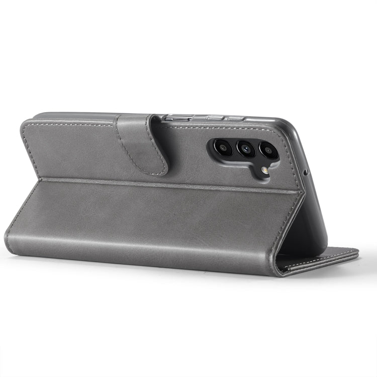 For Samsung Galaxy A54 5G LC.IMEEKE Calf Texture Leather Phone Case(Grey) - Galaxy Phone Cases by LC.IMEEKE | Online Shopping UK | buy2fix