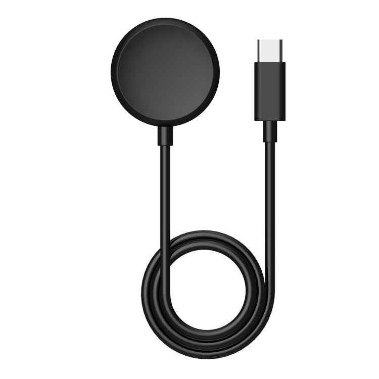 For Google Pixel Watch Type-C Port Smart Watch Magnetic Charging Cable, Length: 1m(Black) - Smart Wear by buy2fix | Online Shopping UK | buy2fix