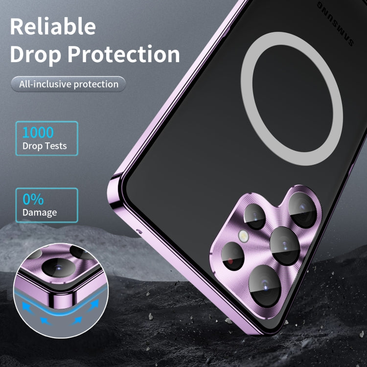 For Samsung Galaxy S23 Ultra 5G MagSafe Magnetic Frosted Metal Phone Case(Purple) - Galaxy S23 Ultra 5G Cases by buy2fix | Online Shopping UK | buy2fix