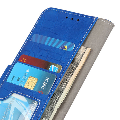 For OnePlus Nord CE 3 Lite Magnetic Crocodile Texture Leather Phone Case(Blue) - OnePlus Cases by buy2fix | Online Shopping UK | buy2fix