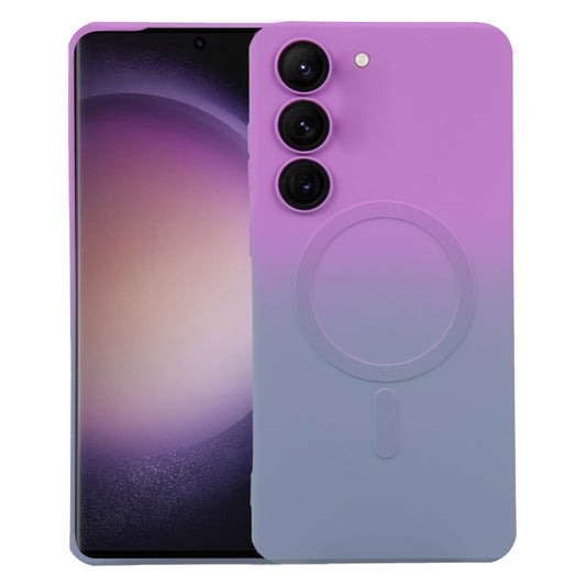 For Samsung Galaxy S22+ 5G Liquid TPU Silicone Gradient MagSafe Phone Case(Purple Grey) - Galaxy S22+ 5G Cases by buy2fix | Online Shopping UK | buy2fix