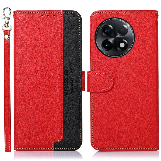 For OnePlus Ace 2 5G / 11R 5G KHAZNEH Litchi Texture Leather RFID Phone Case(Red) - OnePlus Cases by buy2fix | Online Shopping UK | buy2fix