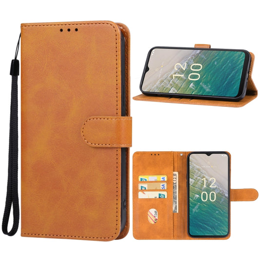 For Nokia C32 Leather Phone Case(Brown) - Nokia Cases by buy2fix | Online Shopping UK | buy2fix