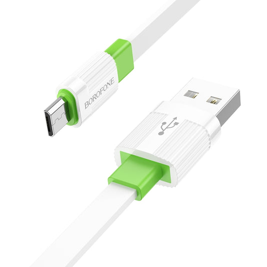 Borofone BX89 USB to Micro USB Union 2.4A Charging Data Cable, Length:1m(White Green) -  by Borofone | Online Shopping UK | buy2fix