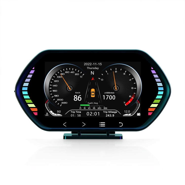 F12 4.5-inch Multi-function HD OBD LCD Instrument Car GPS Slope Meter HUD Head-up Display - In Car by buy2fix | Online Shopping UK | buy2fix