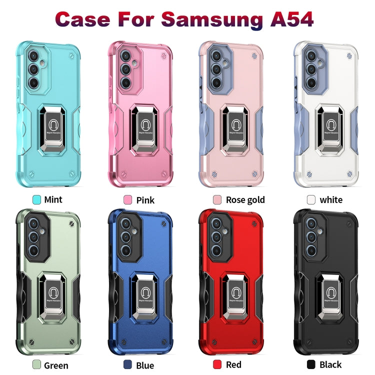 For Samsung Galaxy A54 Non-slip Shockproof Armor Phone Case with Ring Holder(Red) - Galaxy Phone Cases by buy2fix | Online Shopping UK | buy2fix