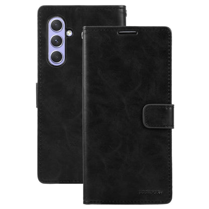 For Samsung Galaxy A54 5G GOOSPERY BLUE MOON Crazy Horse Texture Leather Phone Case(Black) - Galaxy Phone Cases by GOOSPERY | Online Shopping UK | buy2fix