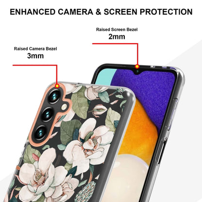 For Samsung Galaxy A54 5G Flowers and Plants Series IMD TPU Phone Case(Green Gardenia) - Galaxy Phone Cases by buy2fix | Online Shopping UK | buy2fix