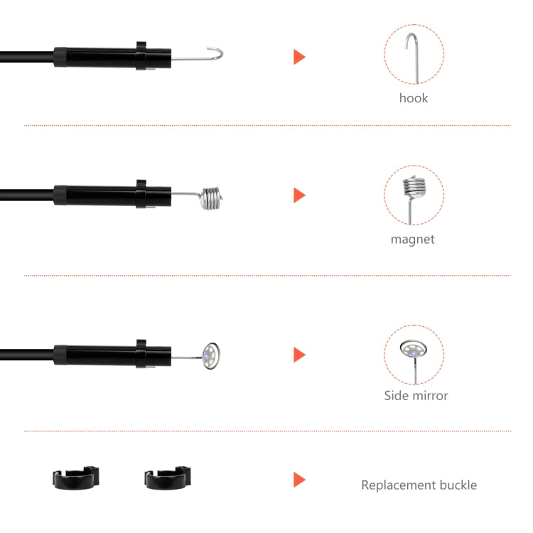 P130 5.5mm 4.3 inch Dual Camera with Screen Endoscope, Length:5m -  by buy2fix | Online Shopping UK | buy2fix